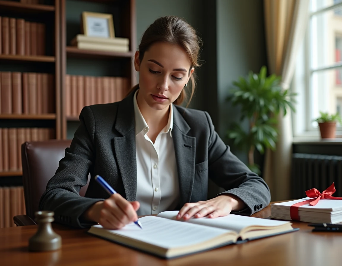 Officier d'état civil lisant l'acte de mariage officiel dans un bureau municipal